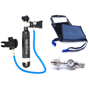 Butla ucieczkowa 0,5l Mini Dive Carbon + uprząż + przetoczka Spare Air