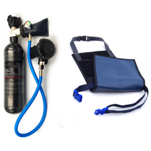 Butla ucieczkowa 1,1l Mini Dive Carbon + uprząż Spare Air